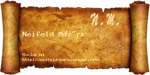 Neifeld Márk névjegykártya